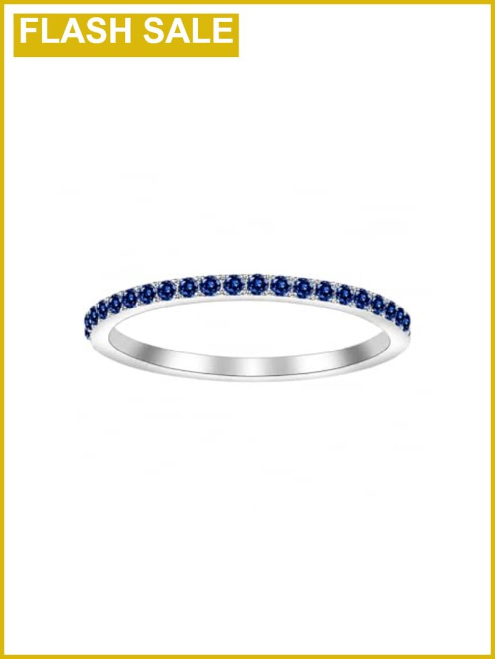 Stainless Steel Stackable Birthstone Ring Cubic Zirconia Size 9